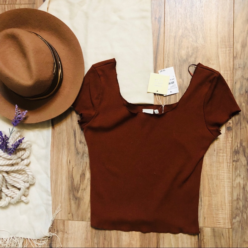 NWT Burnt Orange crop top